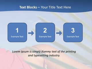 Woman In Kaftan On The Beach With Palm Foliage Foreground PowerPoint Template