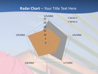 Woman In Kaftan On The Beach With Palm Foliage Foreground PowerPoint Template