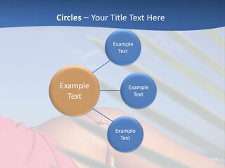 Woman In Kaftan On The Beach With Palm Foliage Foreground PowerPoint Template