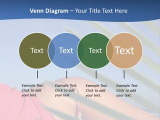 Woman In Kaftan On The Beach With Palm Foliage Foreground PowerPoint Template