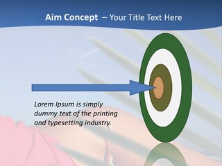 Woman In Kaftan On The Beach With Palm Foliage Foreground PowerPoint Template