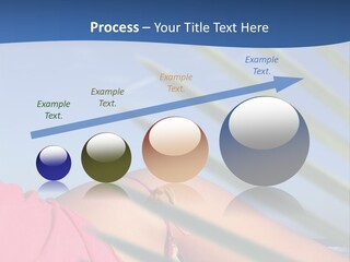 Woman In Kaftan On The Beach With Palm Foliage Foreground PowerPoint Template