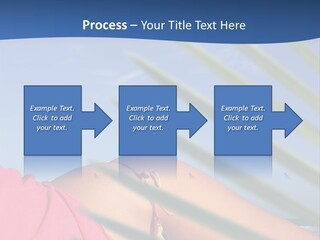 Woman In Kaftan On The Beach With Palm Foliage Foreground PowerPoint Template