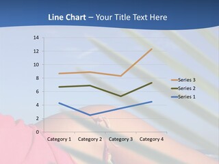 Woman In Kaftan On The Beach With Palm Foliage Foreground PowerPoint Template