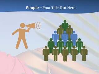 Woman In Kaftan On The Beach With Palm Foliage Foreground PowerPoint Template