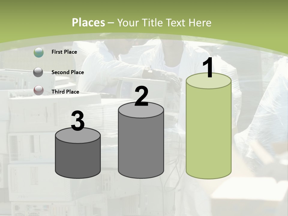 An E Waste Drop Off Location Up On Earth Day PowerPoint Template