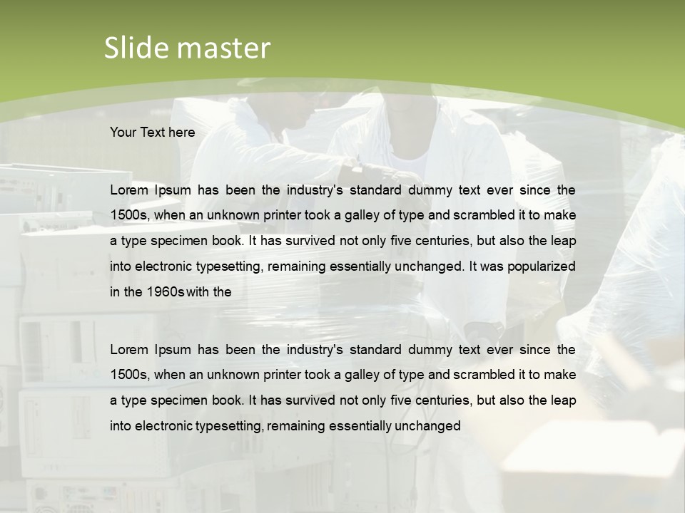 An E Waste Drop Off Location Up On Earth Day PowerPoint Template