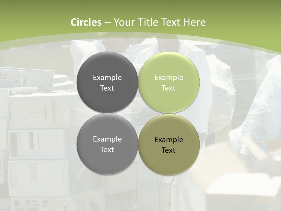 An E Waste Drop Off Location Up On Earth Day PowerPoint Template