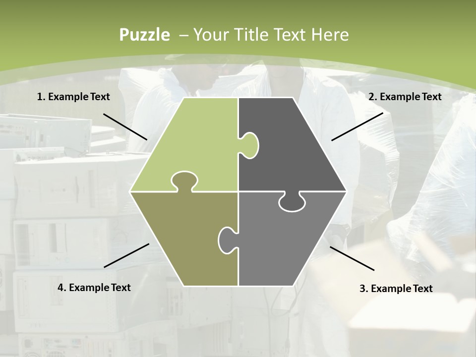 An E Waste Drop Off Location Up On Earth Day PowerPoint Template