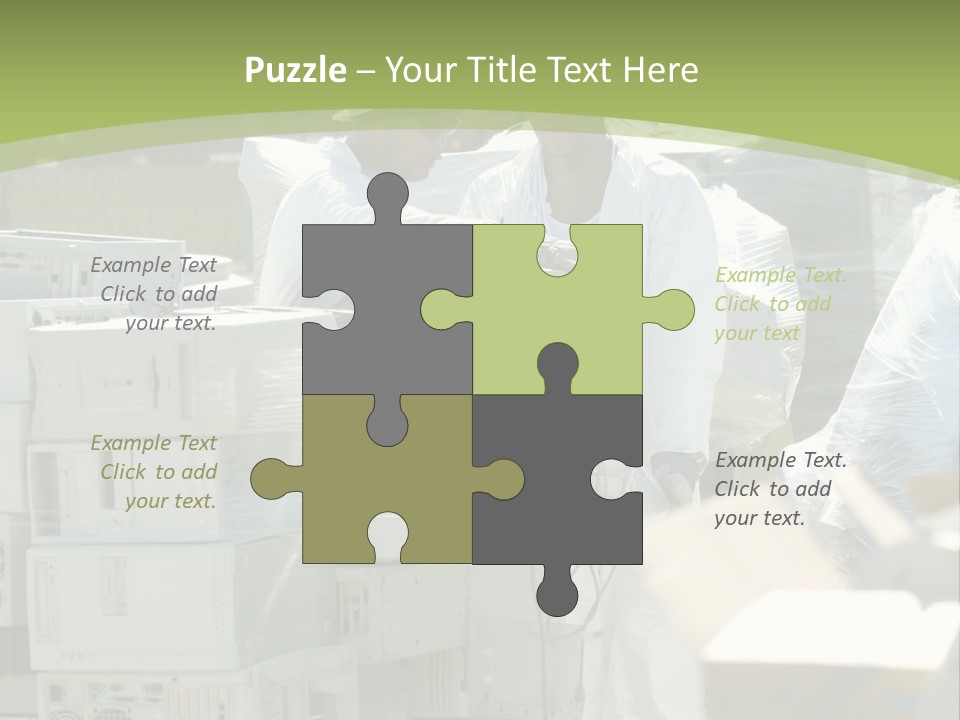 An E Waste Drop Off Location Up On Earth Day PowerPoint Template