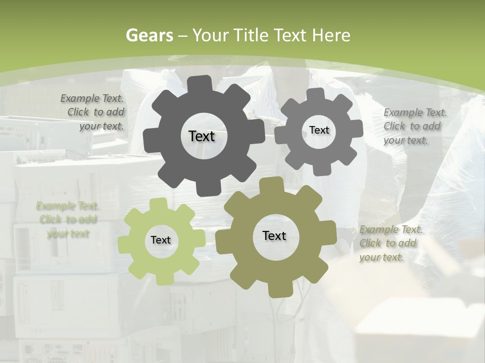 An E Waste Drop Off Location Up On Earth Day PowerPoint Template