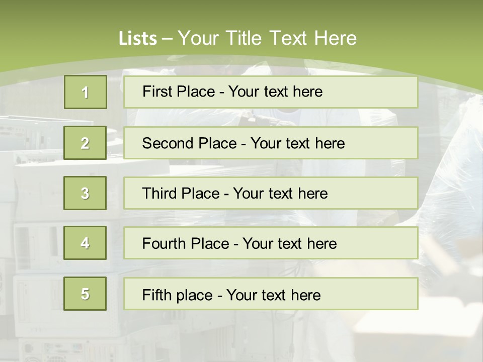 An E Waste Drop Off Location Up On Earth Day PowerPoint Template