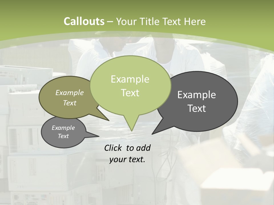 An E Waste Drop Off Location Up On Earth Day PowerPoint Template