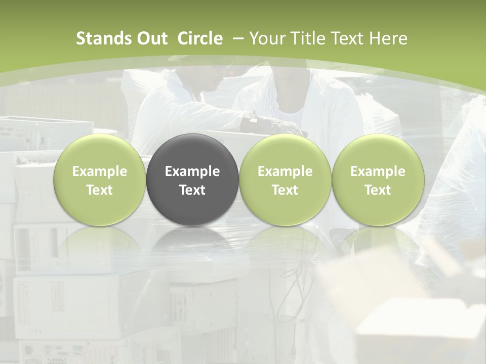 An E Waste Drop Off Location Up On Earth Day PowerPoint Template