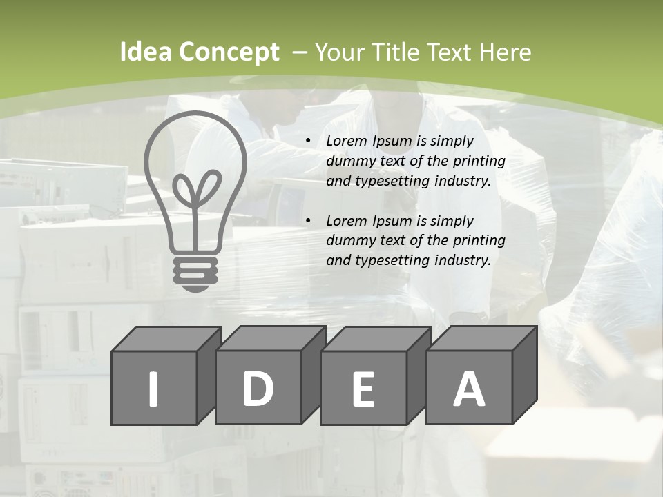 An E Waste Drop Off Location Up On Earth Day PowerPoint Template