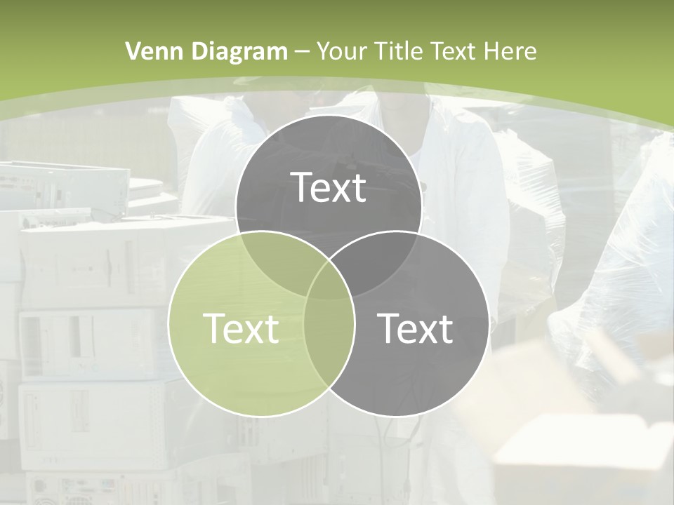 An E Waste Drop Off Location Up On Earth Day PowerPoint Template