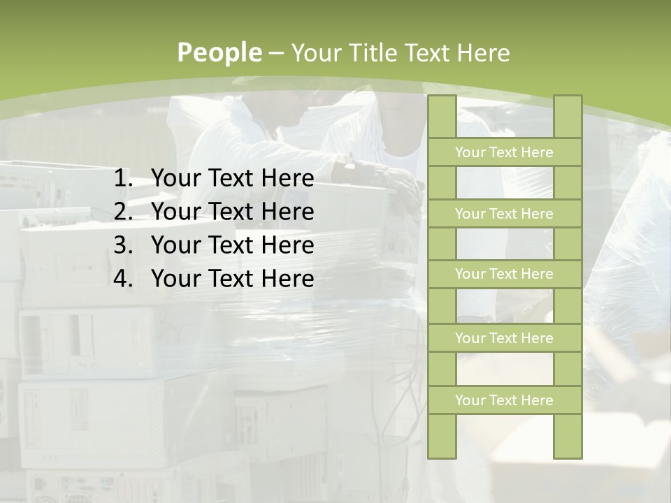 An E Waste Drop Off Location Up On Earth Day PowerPoint Template