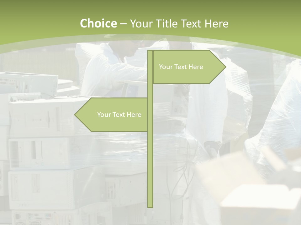 An E Waste Drop Off Location Up On Earth Day PowerPoint Template