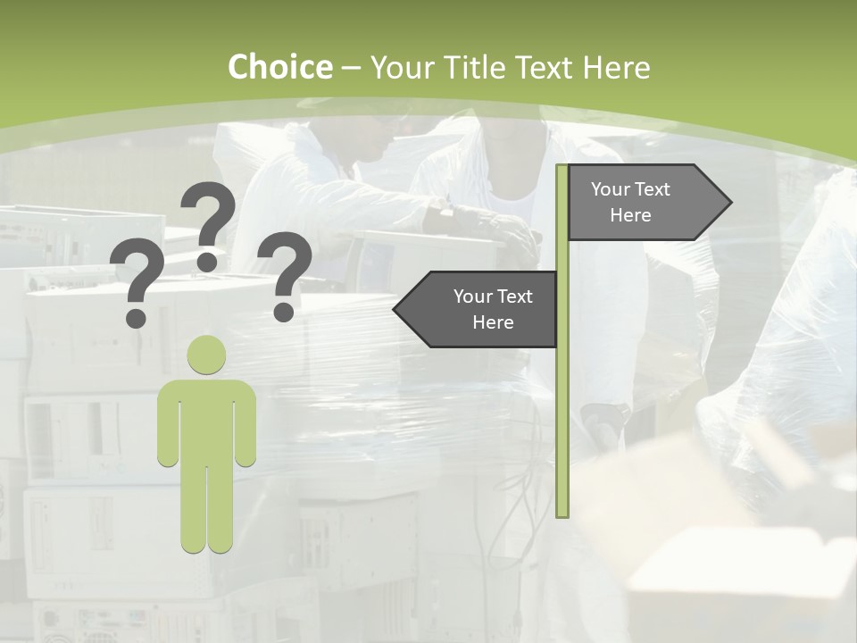 An E Waste Drop Off Location Up On Earth Day PowerPoint Template