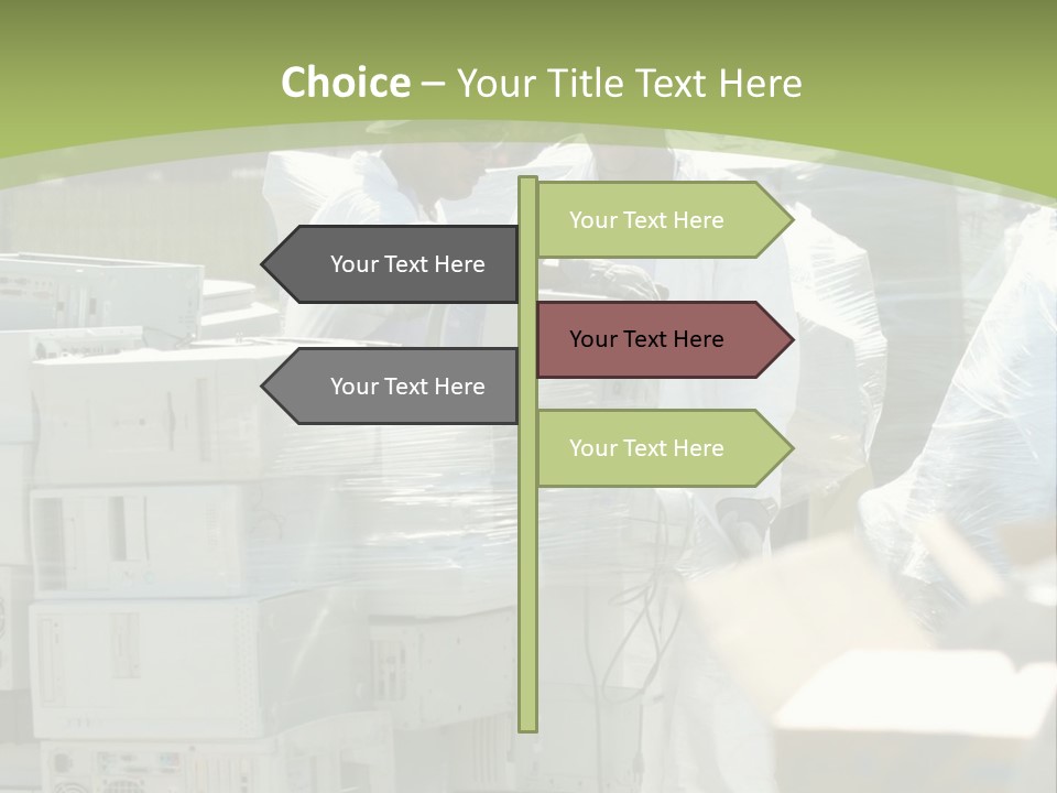 An E Waste Drop Off Location Up On Earth Day PowerPoint Template