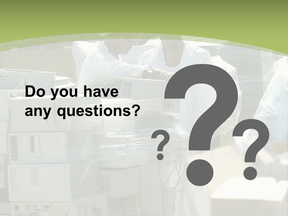 An E Waste Drop Off Location Up On Earth Day PowerPoint Template