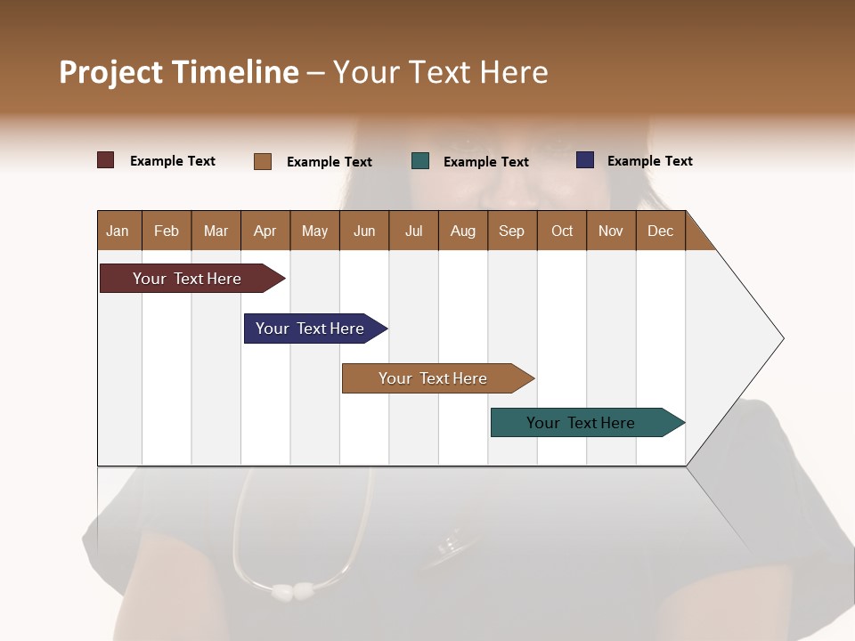 Attractive Young Brunette Hispanic Woman Health Care Worker With A Smiling Friendly Expression On White PowerPoint Template