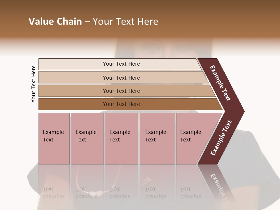 Attractive Young Brunette Hispanic Woman Health Care Worker With A Smiling Friendly Expression On White PowerPoint Template
