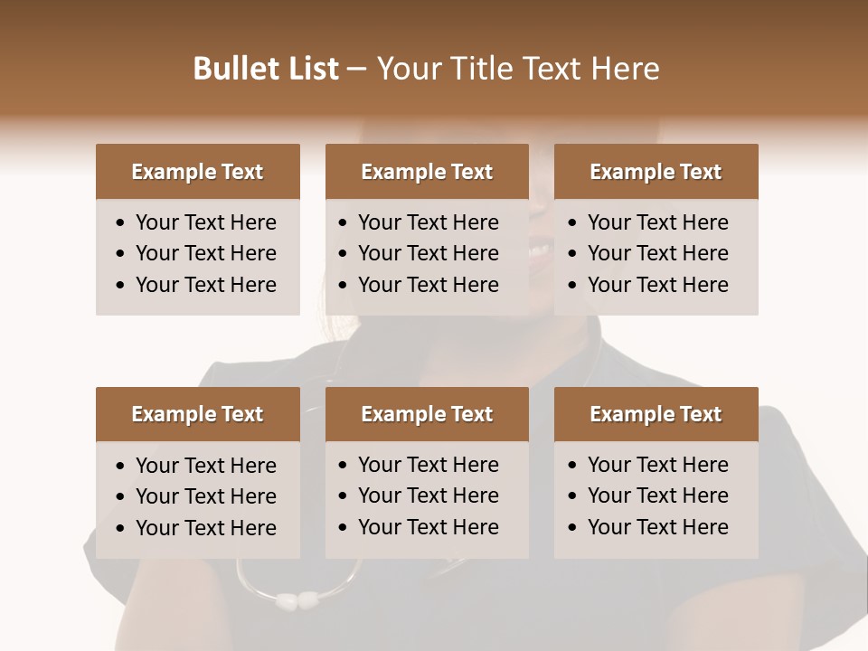 Attractive Young Brunette Hispanic Woman Health Care Worker With A Smiling Friendly Expression On White PowerPoint Template