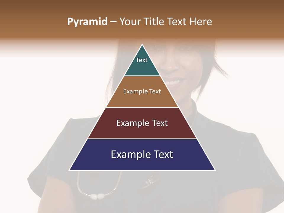 Attractive Young Brunette Hispanic Woman Health Care Worker With A Smiling Friendly Expression On White PowerPoint Template