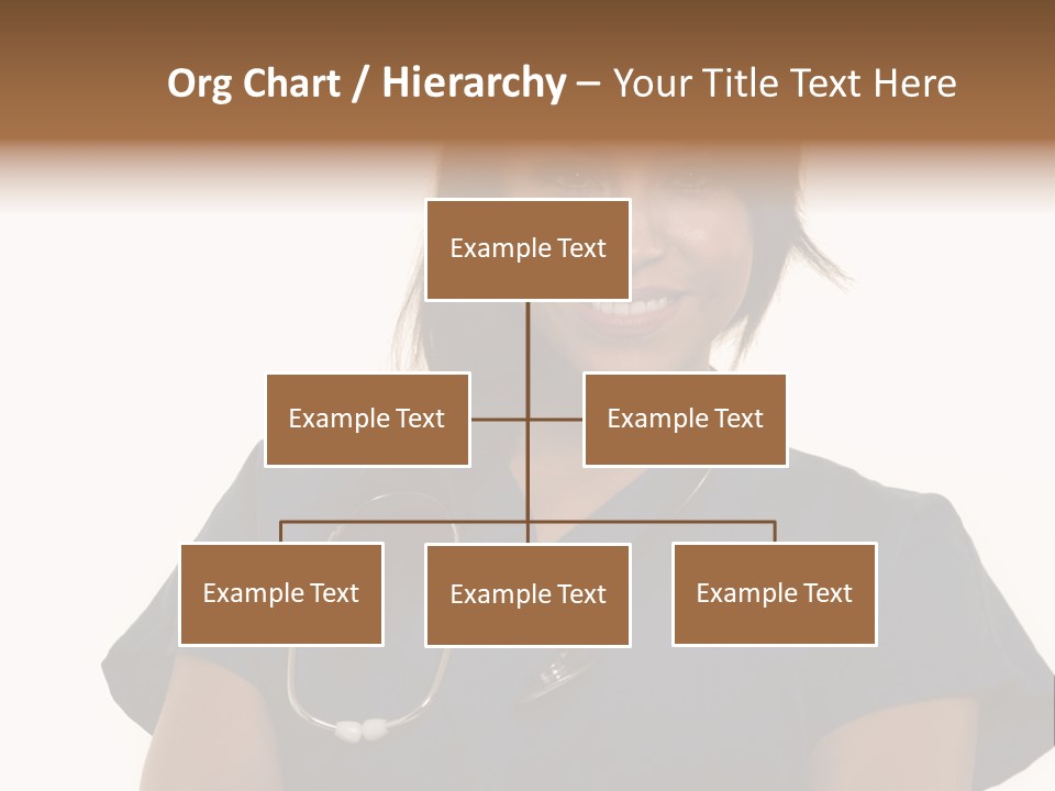 Attractive Young Brunette Hispanic Woman Health Care Worker With A Smiling Friendly Expression On White PowerPoint Template