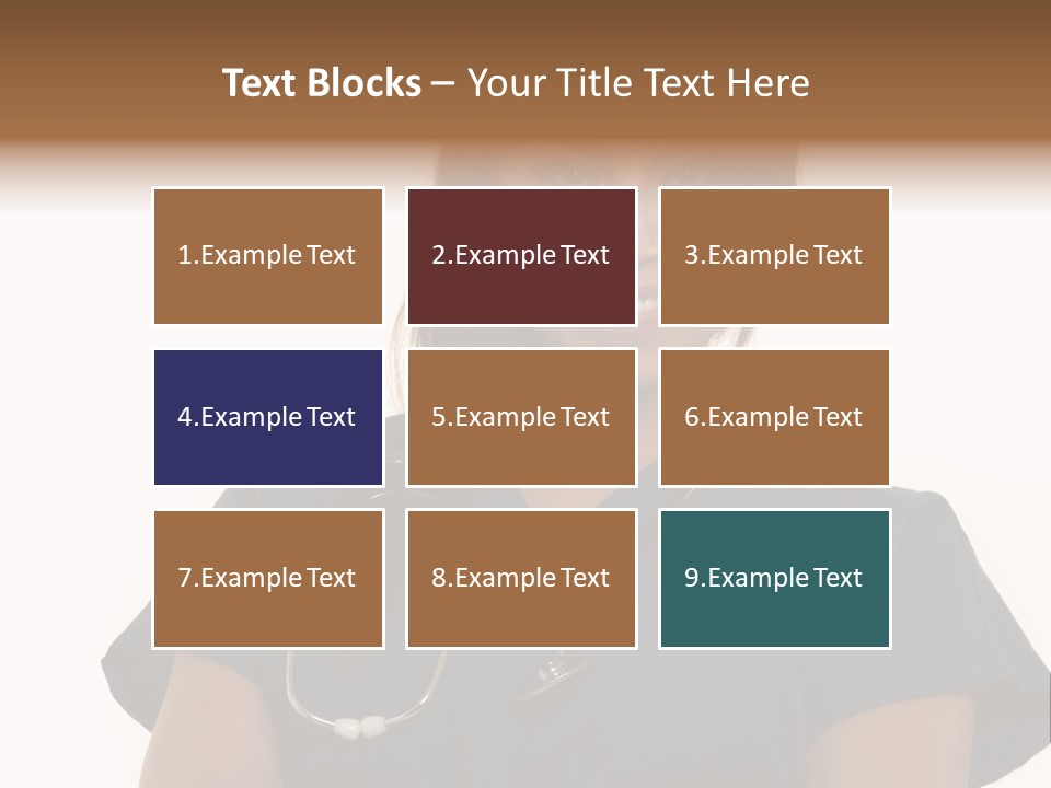 Attractive Young Brunette Hispanic Woman Health Care Worker With A Smiling Friendly Expression On White PowerPoint Template