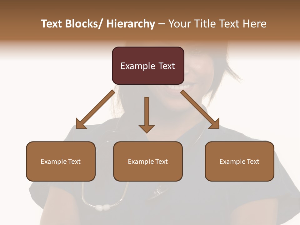 Attractive Young Brunette Hispanic Woman Health Care Worker With A Smiling Friendly Expression On White PowerPoint Template