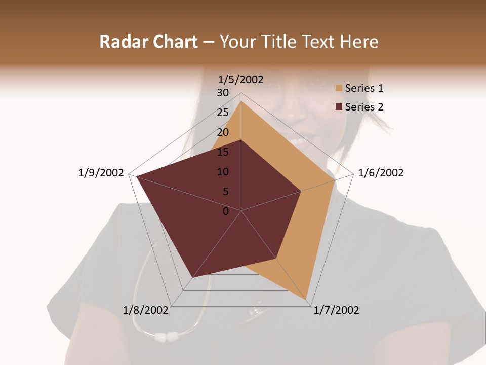 Attractive Young Brunette Hispanic Woman Health Care Worker With A Smiling Friendly Expression On White PowerPoint Template