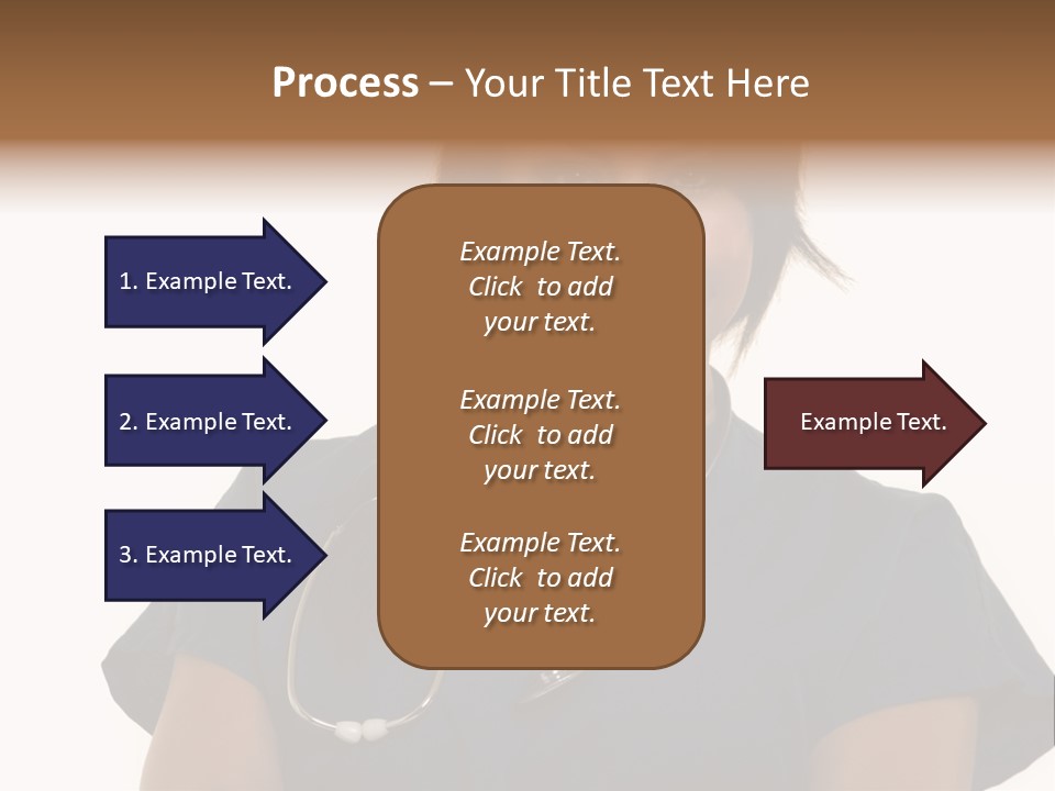 Attractive Young Brunette Hispanic Woman Health Care Worker With A Smiling Friendly Expression On White PowerPoint Template