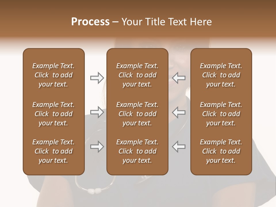 Attractive Young Brunette Hispanic Woman Health Care Worker With A Smiling Friendly Expression On White PowerPoint Template