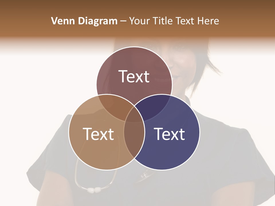 Attractive Young Brunette Hispanic Woman Health Care Worker With A Smiling Friendly Expression On White PowerPoint Template