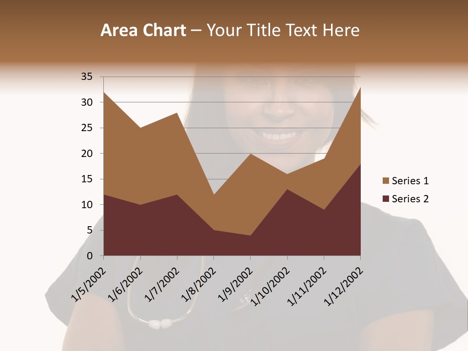 Attractive Young Brunette Hispanic Woman Health Care Worker With A Smiling Friendly Expression On White PowerPoint Template