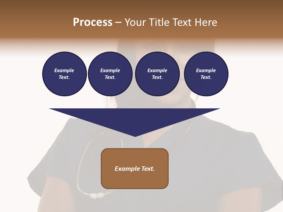 Attractive Young Brunette Hispanic Woman Health Care Worker With A Smiling Friendly Expression On White PowerPoint Template