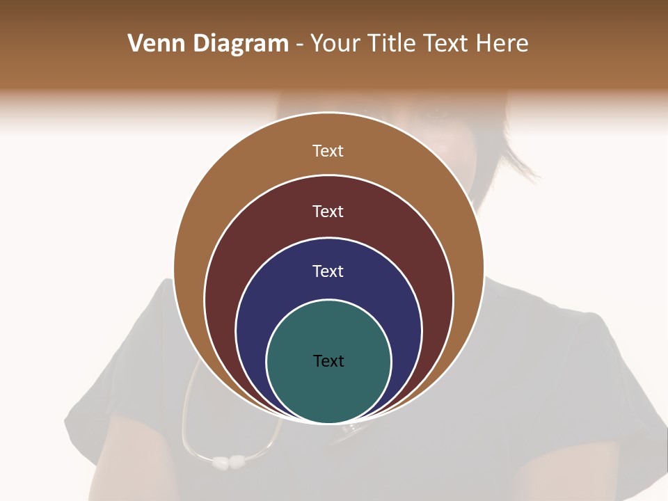 Attractive Young Brunette Hispanic Woman Health Care Worker With A Smiling Friendly Expression On White PowerPoint Template
