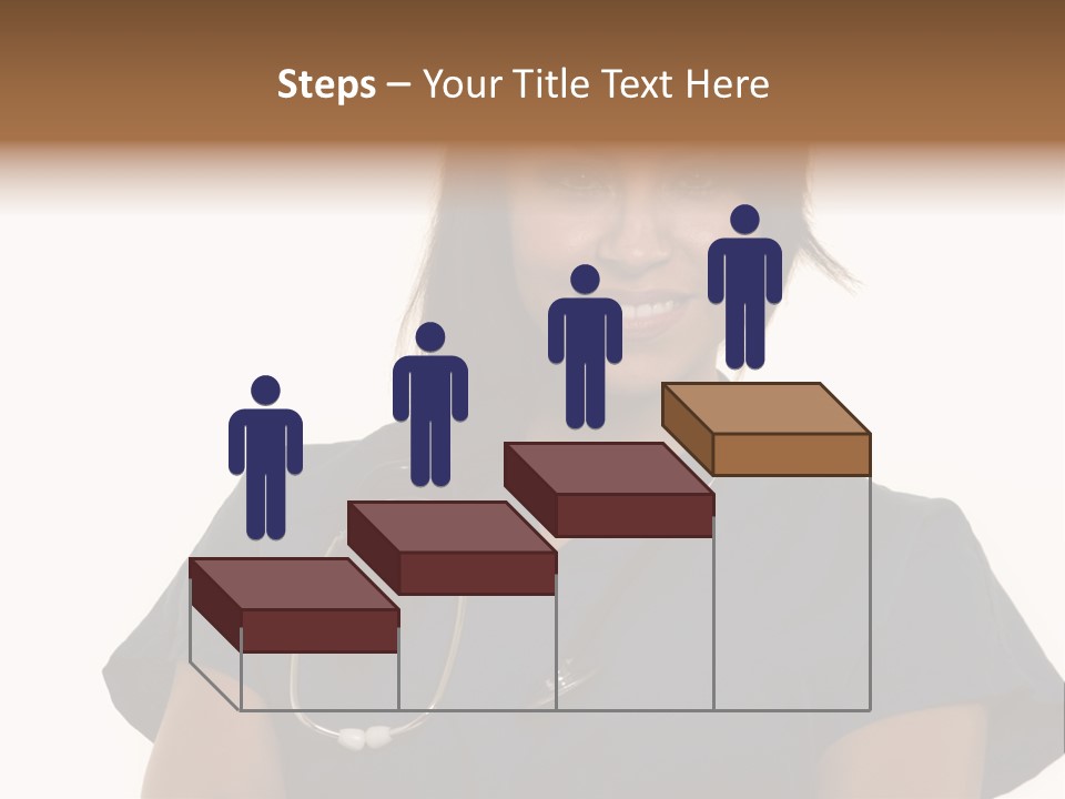 Attractive Young Brunette Hispanic Woman Health Care Worker With A Smiling Friendly Expression On White PowerPoint Template