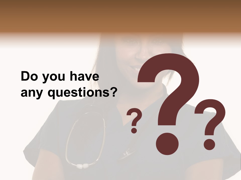 Attractive Young Brunette Hispanic Woman Health Care Worker With A Smiling Friendly Expression On White PowerPoint Template