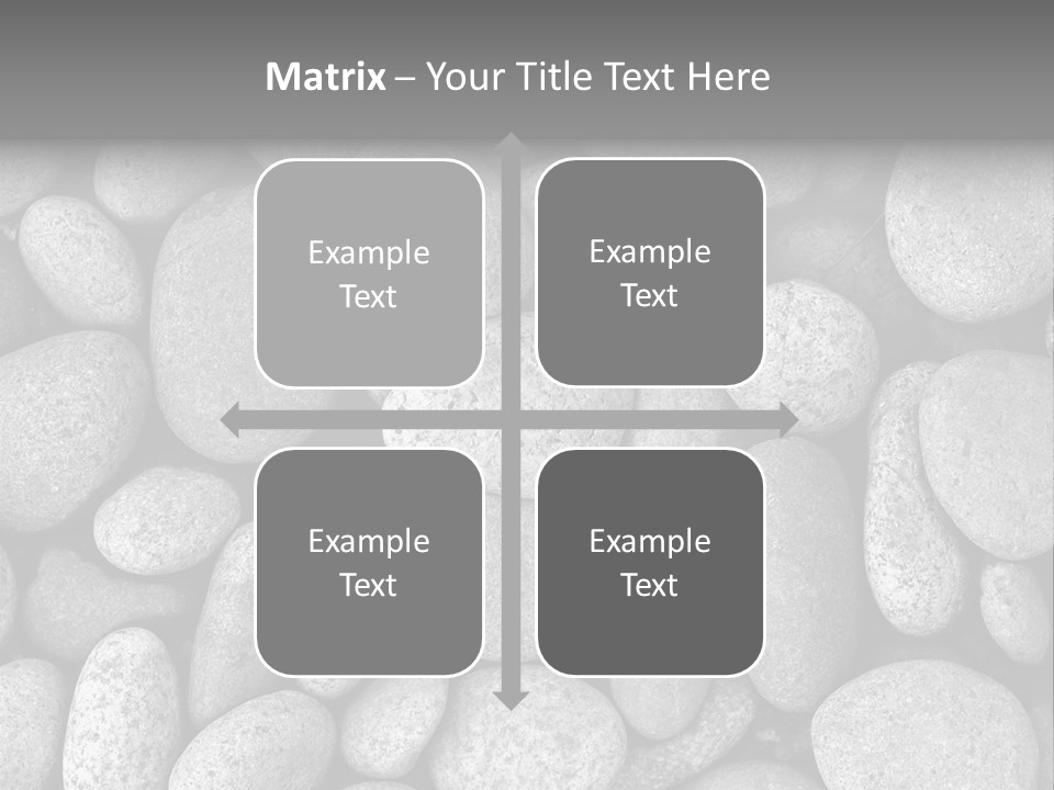 Pebble Stone Pool(B&W) PowerPoint Template