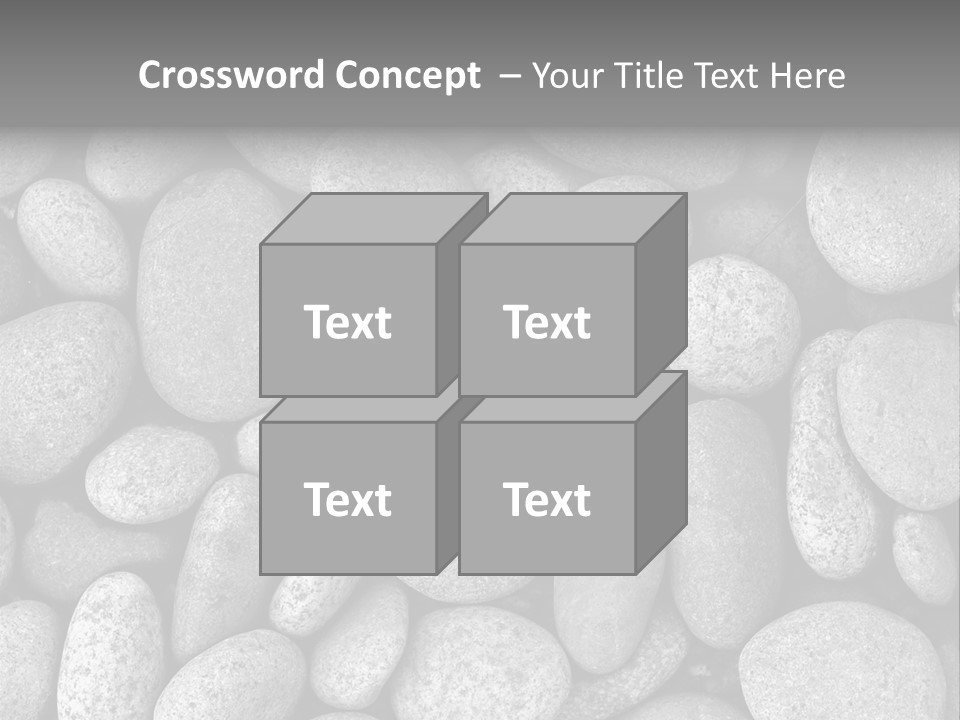 Pebble Stone Pool(B&W) PowerPoint Template