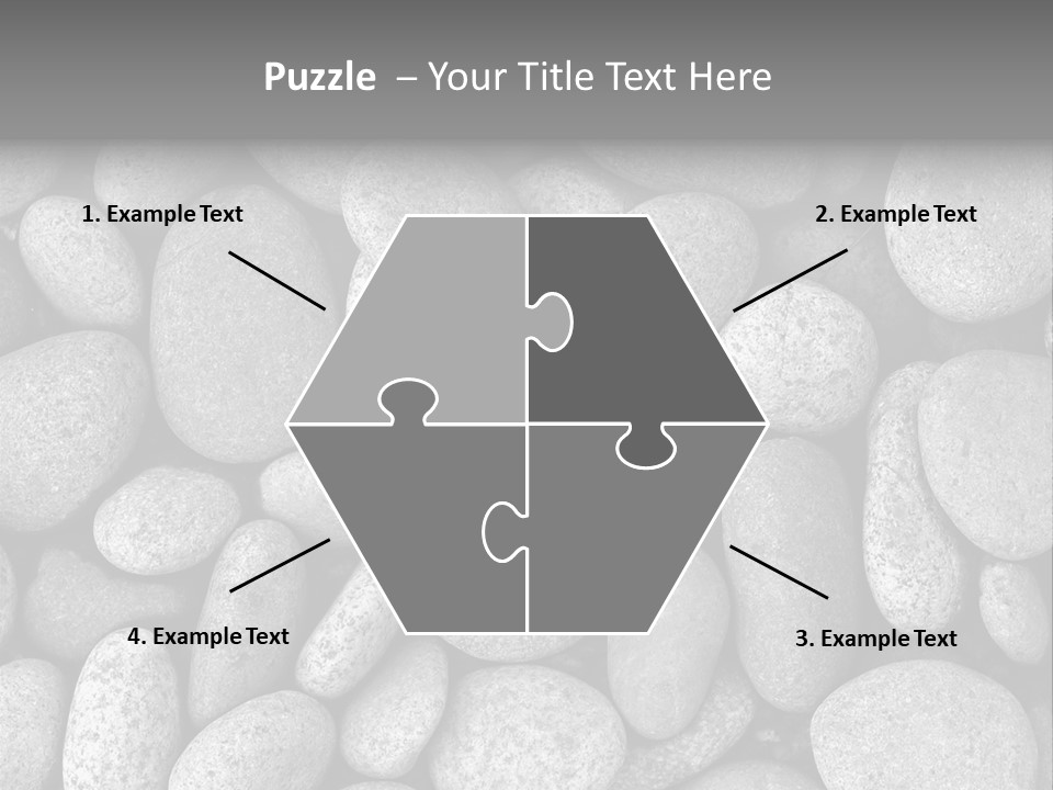 Pebble Stone Pool(B&W) PowerPoint Template