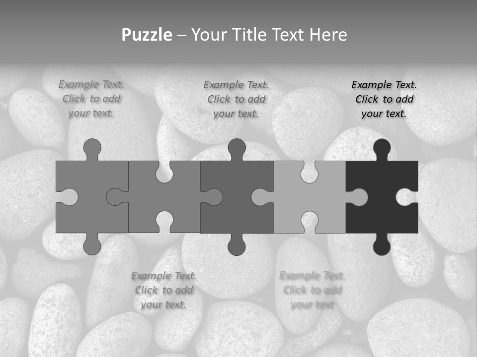 Pebble Stone Pool(B&W) PowerPoint Template