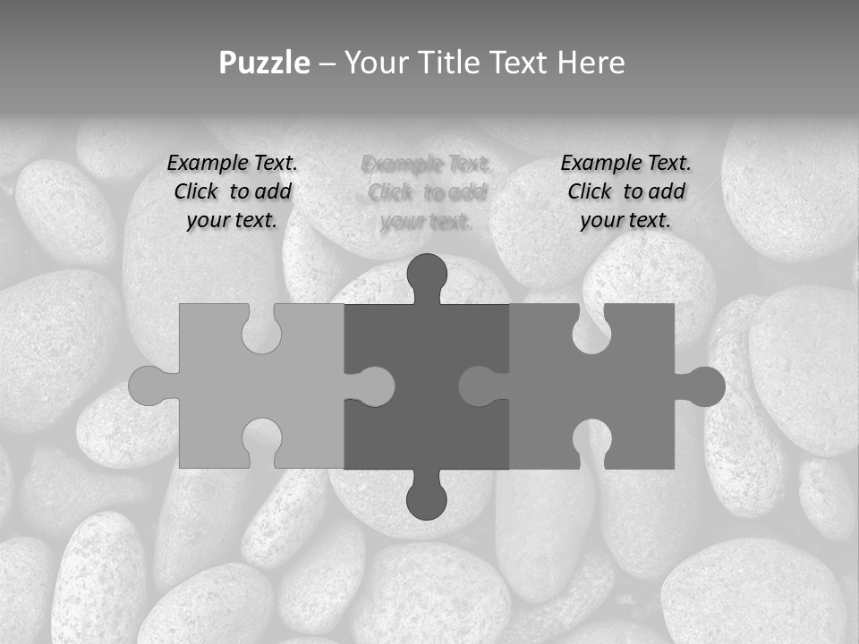 Pebble Stone Pool(B&W) PowerPoint Template