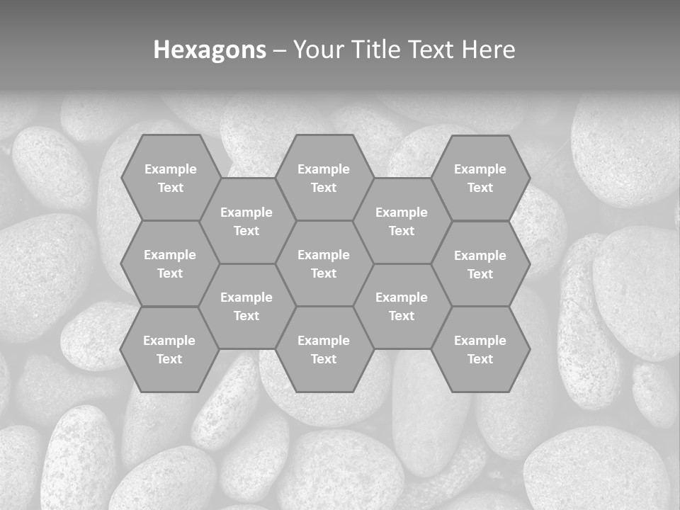 Pebble Stone Pool(B&W) PowerPoint Template