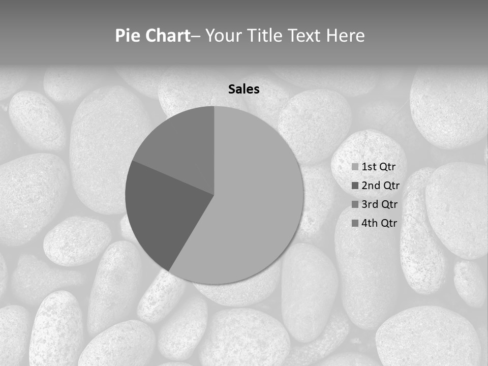 Pebble Stone Pool(B&W) PowerPoint Template