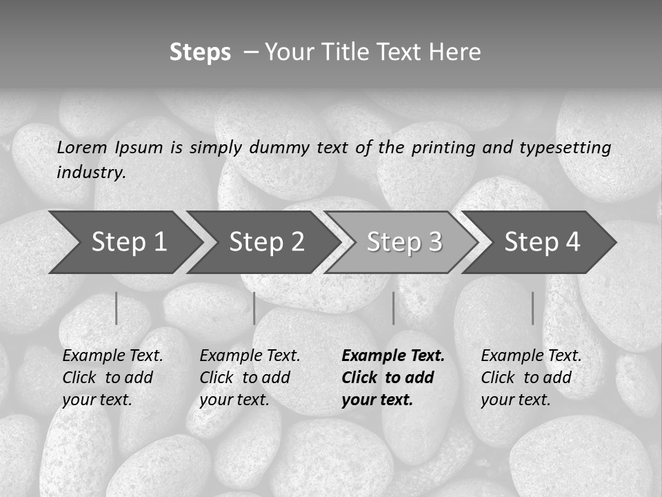 Pebble Stone Pool(B&W) PowerPoint Template