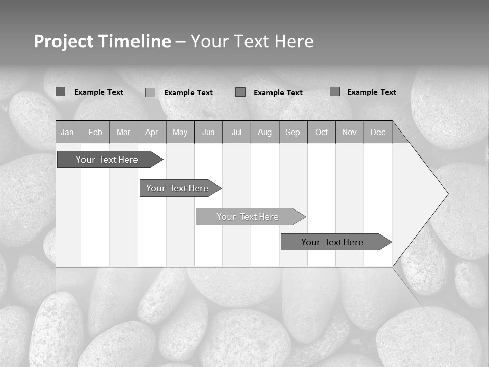 Pebble Stone Pool(B&W) PowerPoint Template